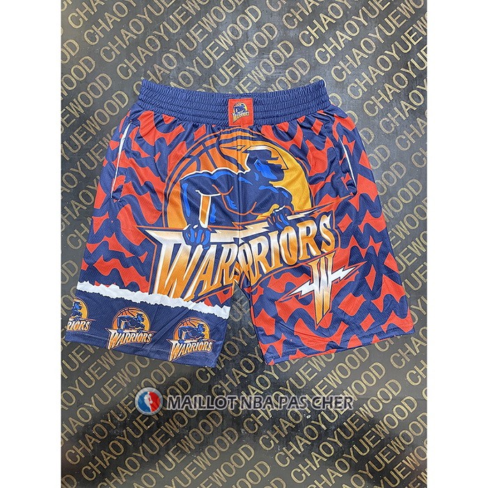 Short Golden State Warriors Mitchell & Ness Orange Bleu